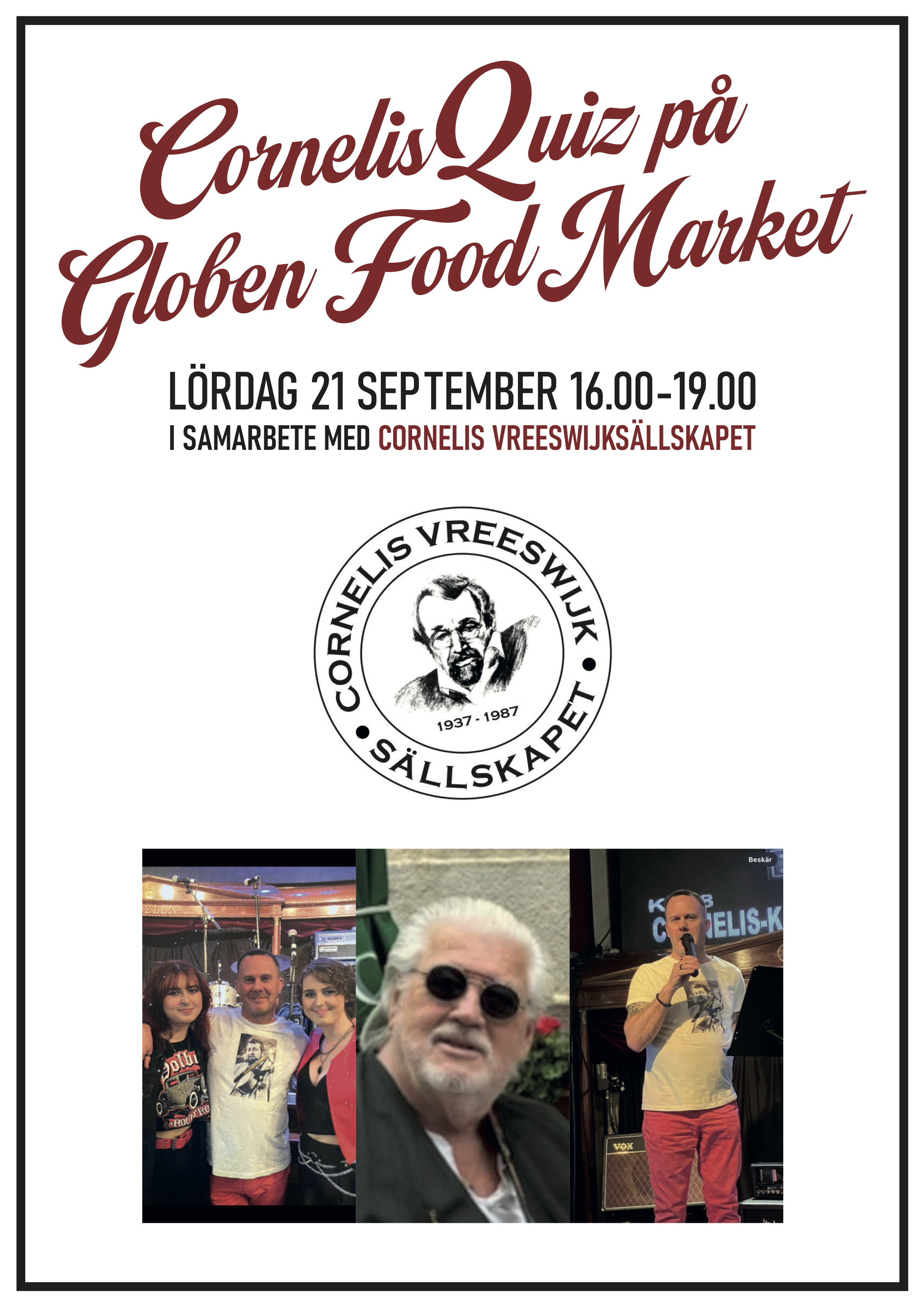 Cornelisquiz på Globen Food Market!